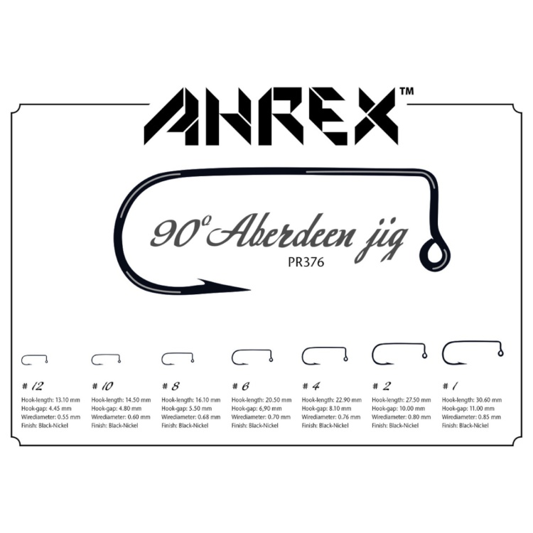 Ahrex PR376 90 Degree Aberdeen Jig Hook #4